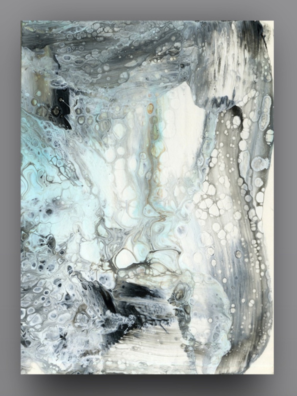 Original ACEO, Abstract art Painting - Organic Abstract 22